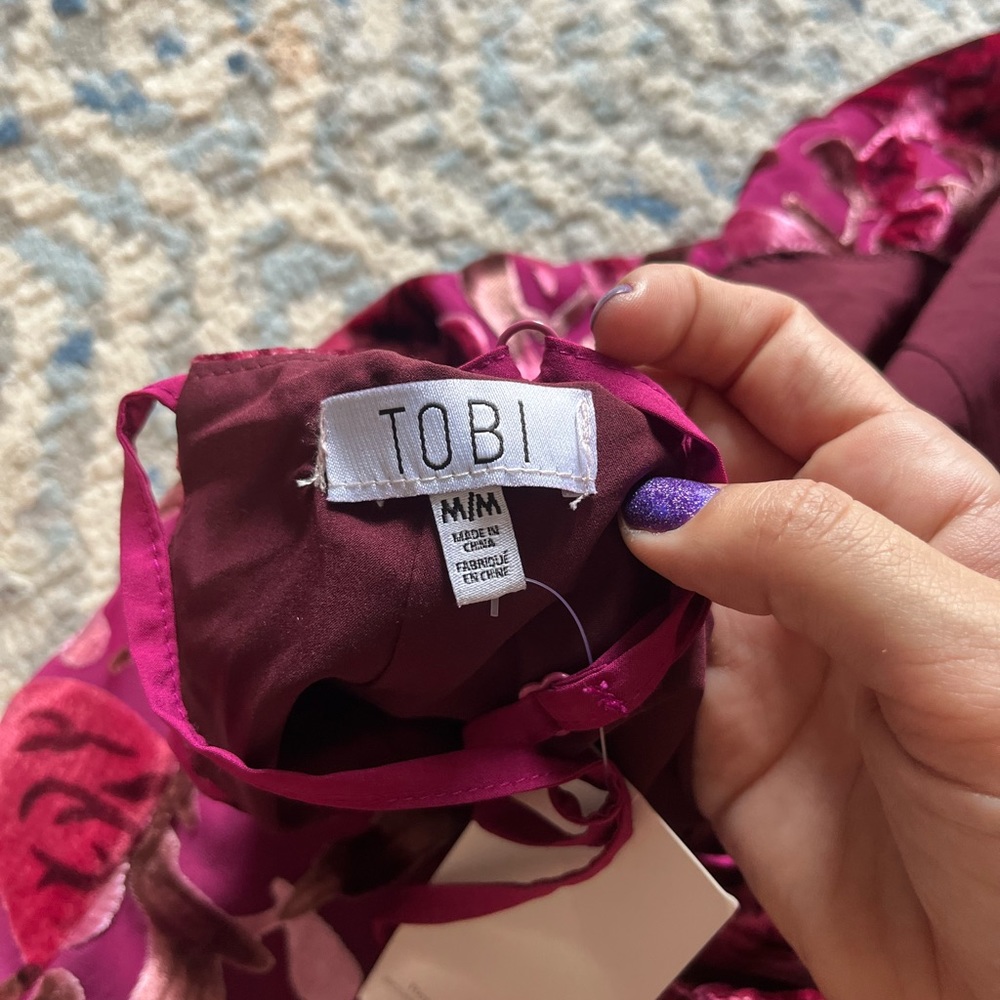 Nwt Tobi Velvet Rose Valentine Dress - Picture 3 of 4